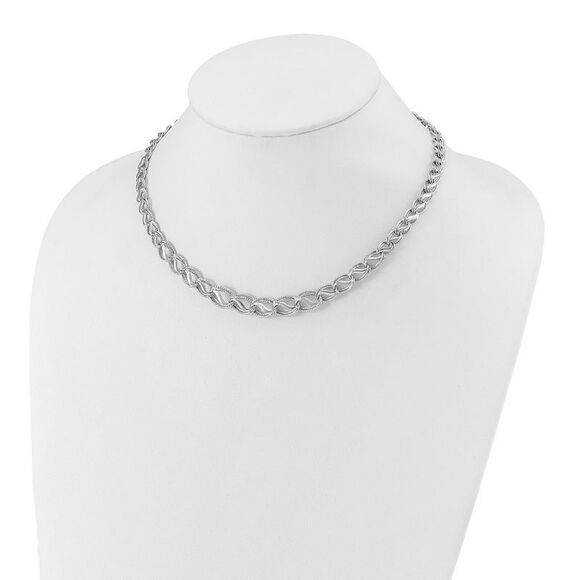 Kazi Luxury 14K White Gold Diamond Cut Necklace - Picture 4 of 6